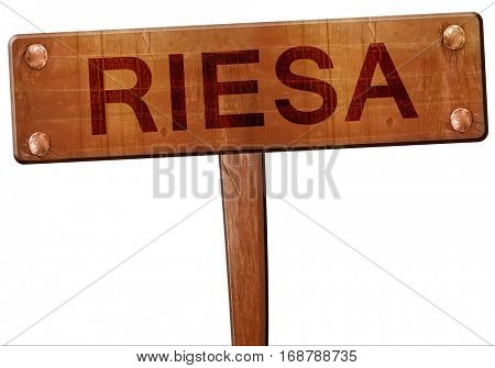 Riesa road sign, 3D rendering