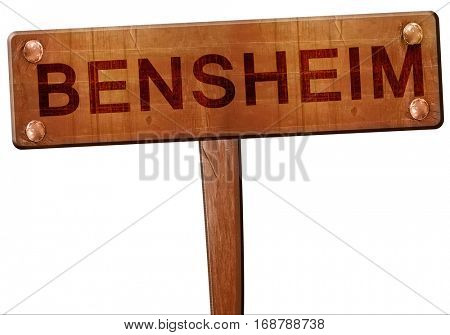 Bensheim road sign, 3D rendering