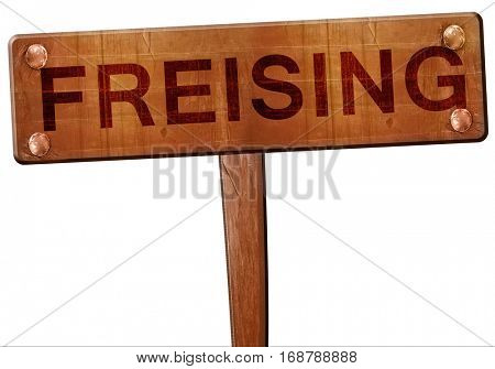 Freising road sign, 3D rendering