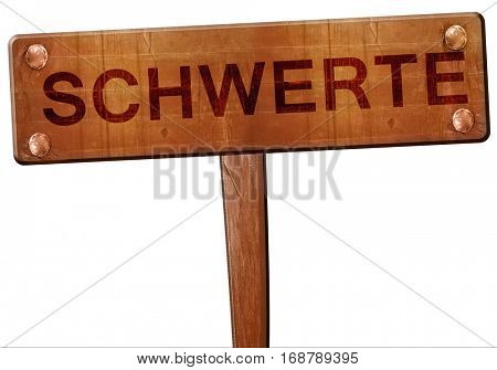 Schwerte road sign, 3D rendering