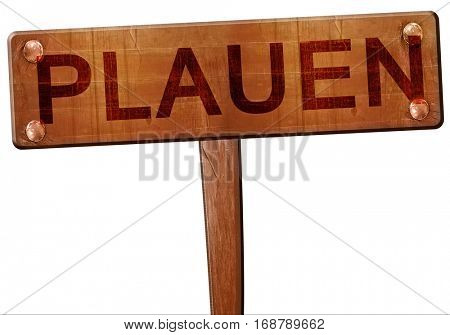 PLauen road sign, 3D rendering