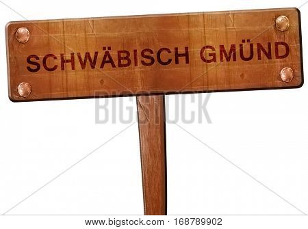 Schwabisch Gmund road sign, 3D rendering