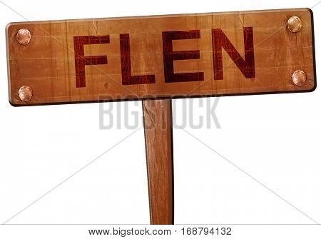 Flen road sign, 3D rendering