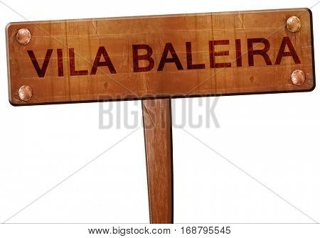 Vila baleira road sign, 3D rendering