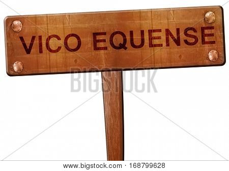 Vivo equense road sign, 3D rendering