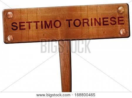 Settimo torinese road sign, 3D rendering