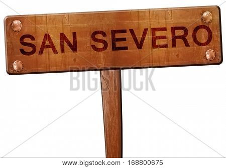 San severo road sign, 3D rendering