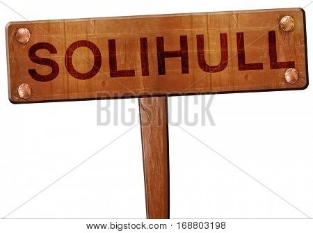 Solihull road sign, 3D rendering