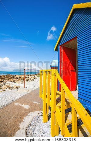 Colorful beach houses in St.James South Africa