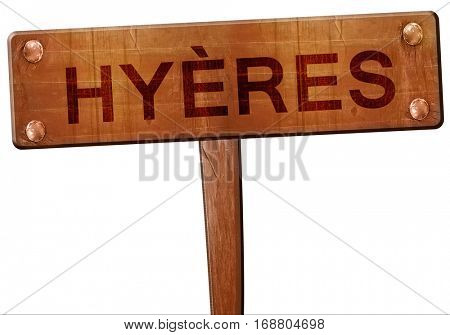 hyeres road sign, 3D rendering