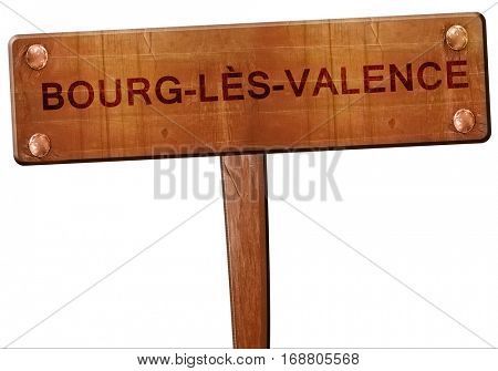 bourg-les-valence road sign, 3D rendering