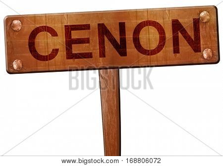 cenon road sign, 3D rendering