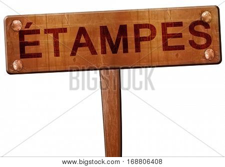 etampes road sign, 3D rendering
