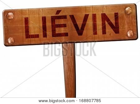 lievin road sign, 3D rendering
