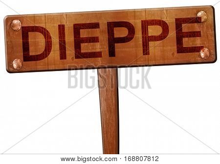 dieppe road sign, 3D rendering
