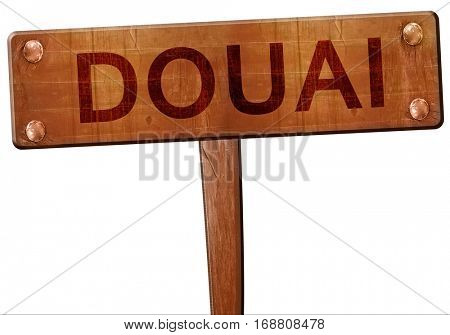 douai road sign, 3D rendering
