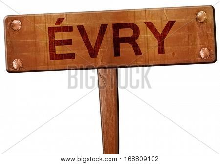 Evry road sign, 3D rendering
