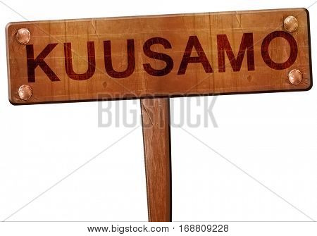 Kuusamo road sign, 3D rendering