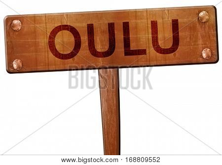 Oulu road sign, 3D rendering