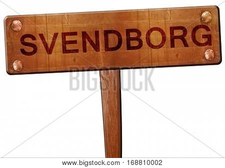 Svendborg road sign, 3D rendering