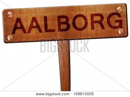 Aalborg road sign, 3D rendering
