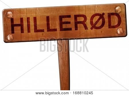 Hillerod road sign, 3D rendering