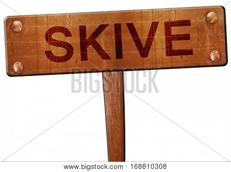 Skive road sign, 3D rendering