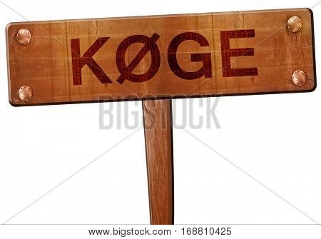 Koge road sign, 3D rendering
