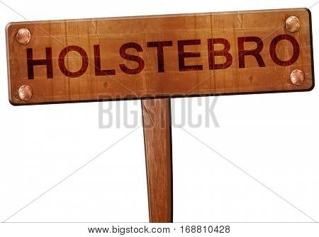 Holstebro road sign, 3D rendering