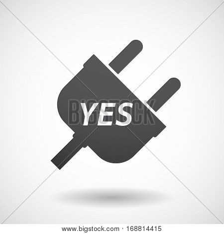 Isolated Plug With    The Text Yes