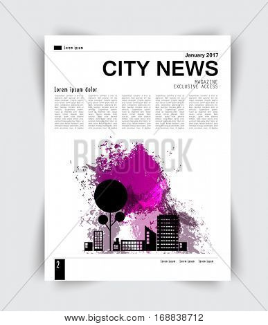 Magazine layout design. Vector easy to editable