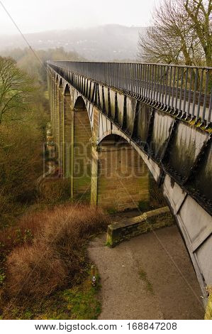 The Pontcysyllte aqueduct in North Wales constructed in 1805 it is the longest and highest aqueduct in the UK and a World Heritage Site