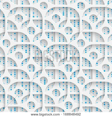 Seamless Lattice Pattern. Abstract Fine Background. Futuristic Three-dimensional Wallpaper. Elegant Decorative Design