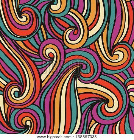 Vector background with a delicate colorful waves for design