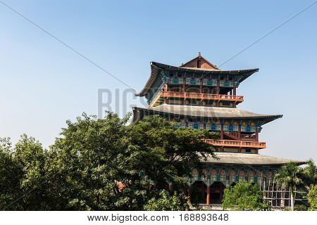 the birthplace of Buddha Korean temple Lumbini Nepal