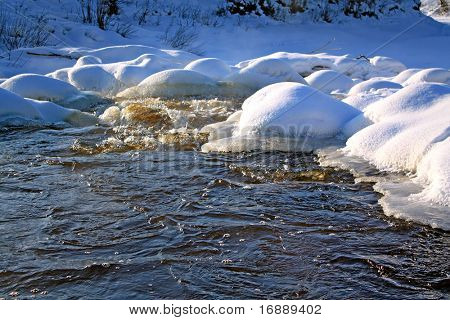 joen virtaus keskuudessa ice