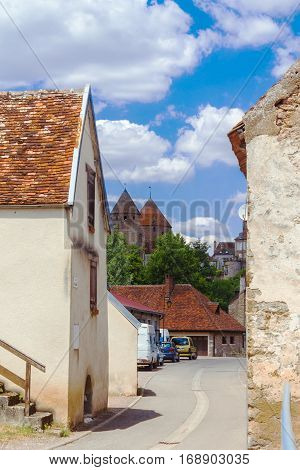 Picturesque medieval town of Semur en Auxois, Burgundy, France