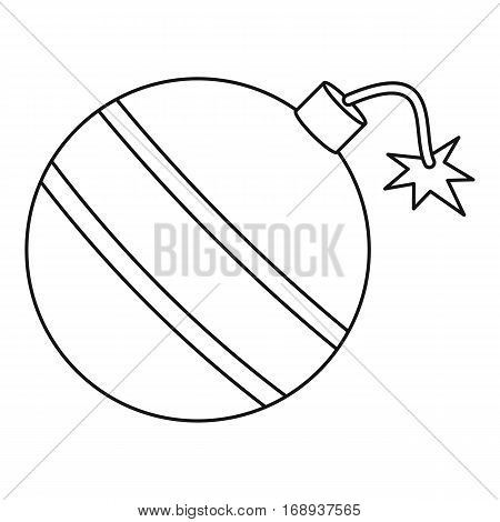 Retro bomb icon. Outline illustration of retro bomb vector icon for web