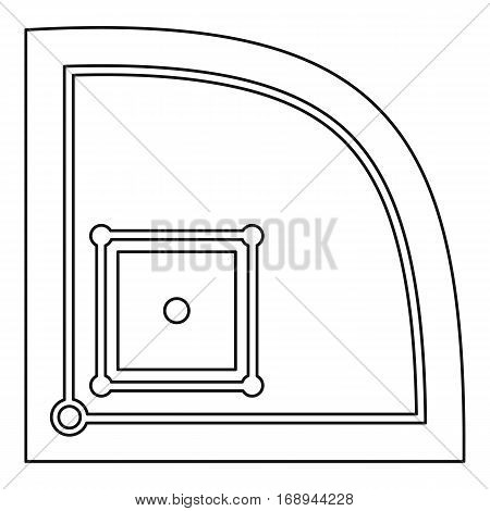 American baseball field icon. Outline illustration of american baseball field vector icon for web