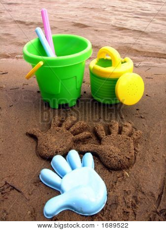 Sandcakes am Strand