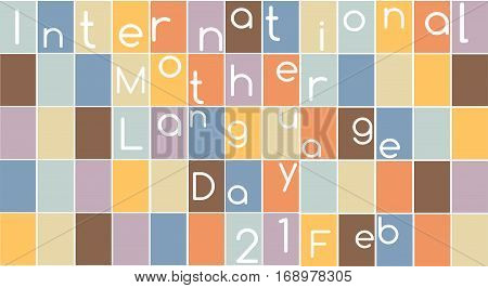 Vector illustration of a background for International Mother Language Day.