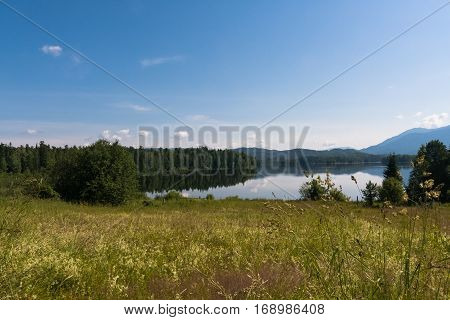 Beautiful siberian landscape. Tagasuk lake. Siberia, Russia