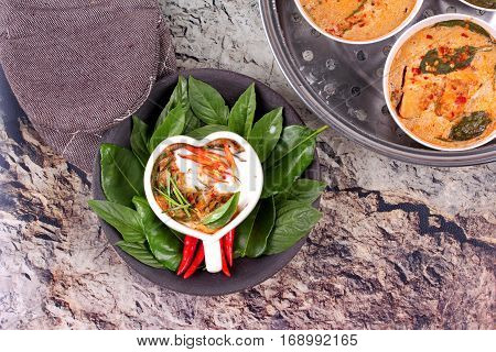 Streamed Fish Curry In Heart-shaped Cup .