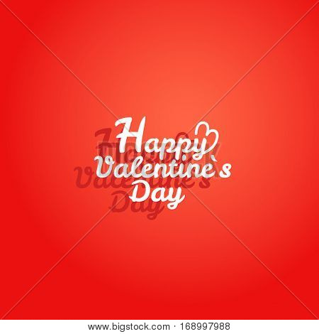 Happy valentines day wishes greeting card. Valentines vector label