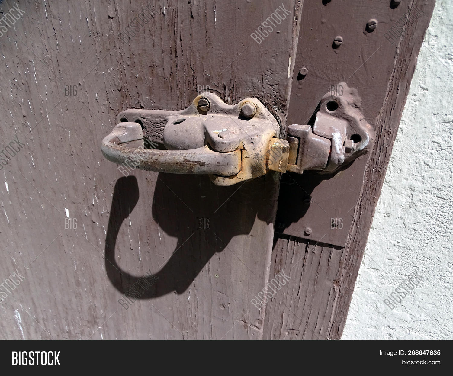 Old Door Latch Mounted Image & Photo (Free Trial) Bigstock