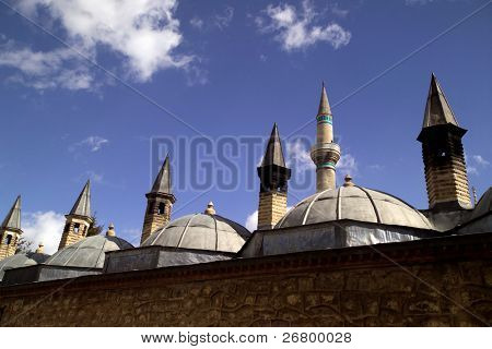 un dettaglio architettonico di una moschea a Konya, Turchia