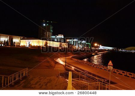 Nat bybilledet i Minsk.