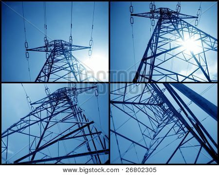an image of a metal tower of Power Lines