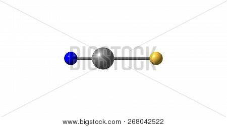 Cyanogen Bromide Molecular Structure Isolated On White