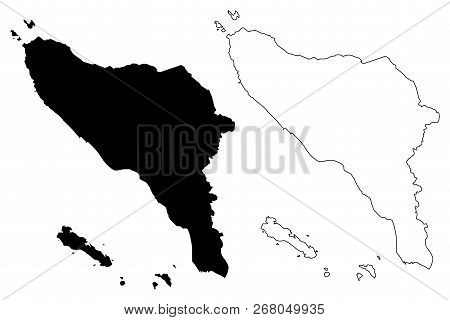 Aceh (subdivisions Of Indonesia, Provinces Of Indonesia) Map Vector Illustration, Scribble Sketch Ac